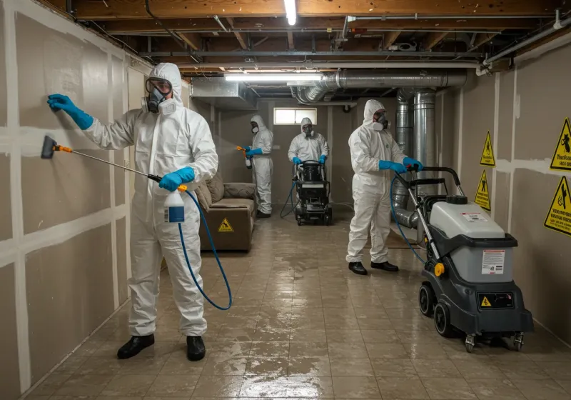 Basement Moisture Removal and Structural Drying process in Rosenhayn, NJ